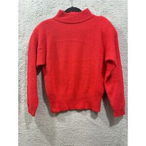 B2000 Vintage Lambswool/Angora Blend Cropped Sweater Shoulder Pads Small *read